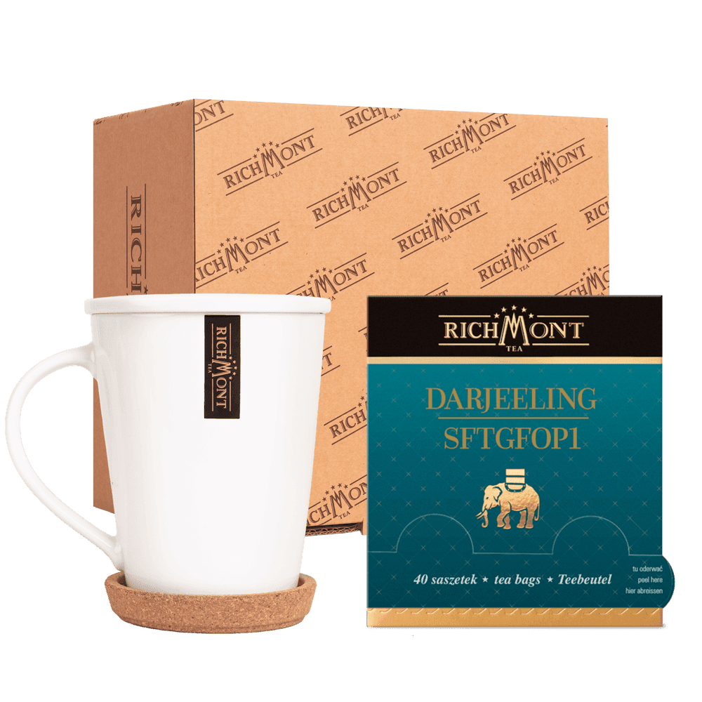 Herbata Richmont Darjeeling SFTGFOP1 40 Saszetek z Zestawem do Celebracji Herbaty Richmont