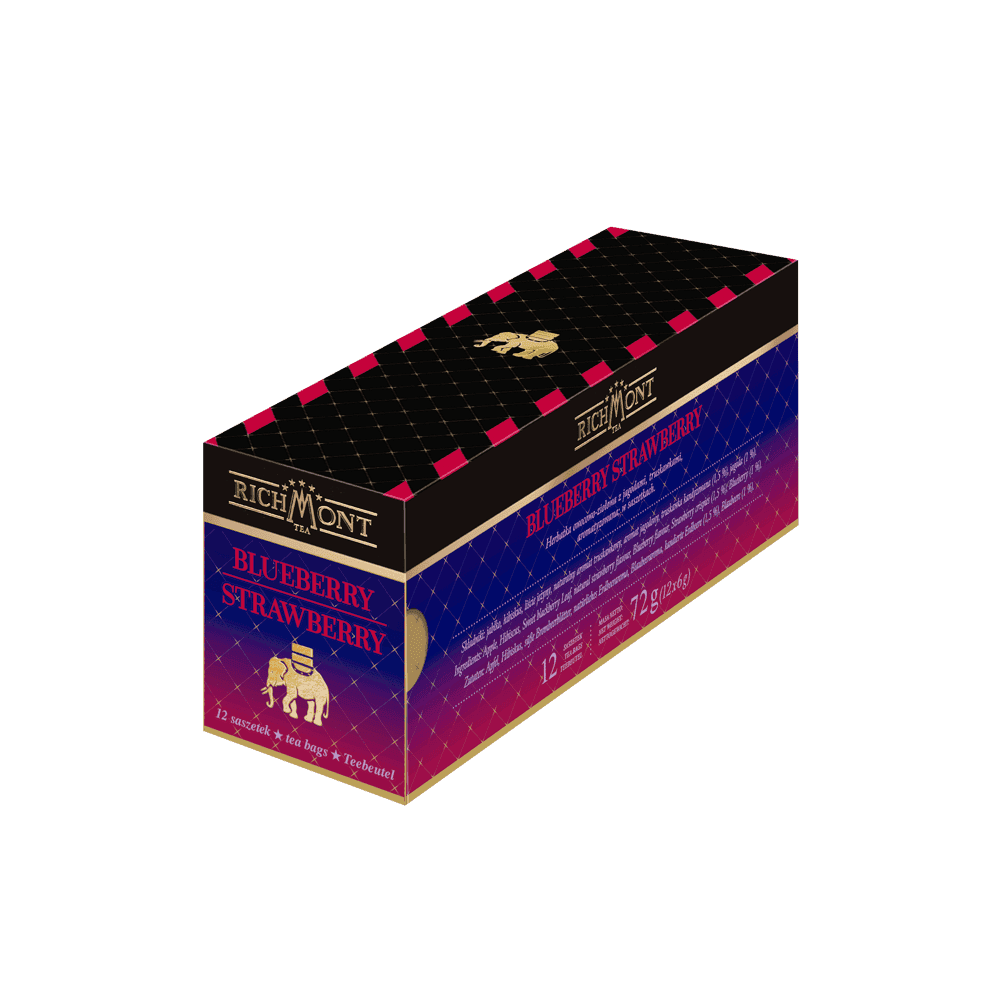 Zestaw Richmont Blueberry Strawberry 12 Saszetek + Szklanka Richmont Ice