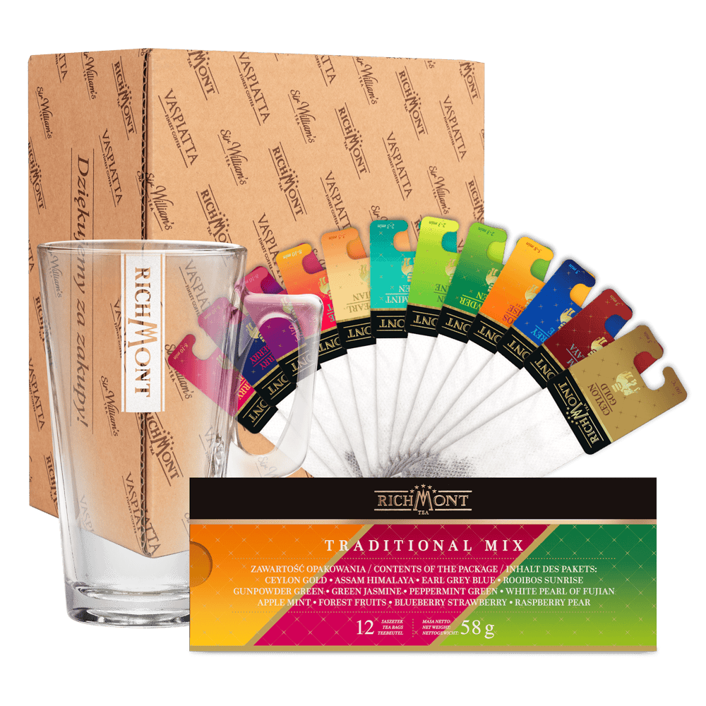Zestaw Herbata Richmont Mix Traditional + Szklanka Richmont Hot