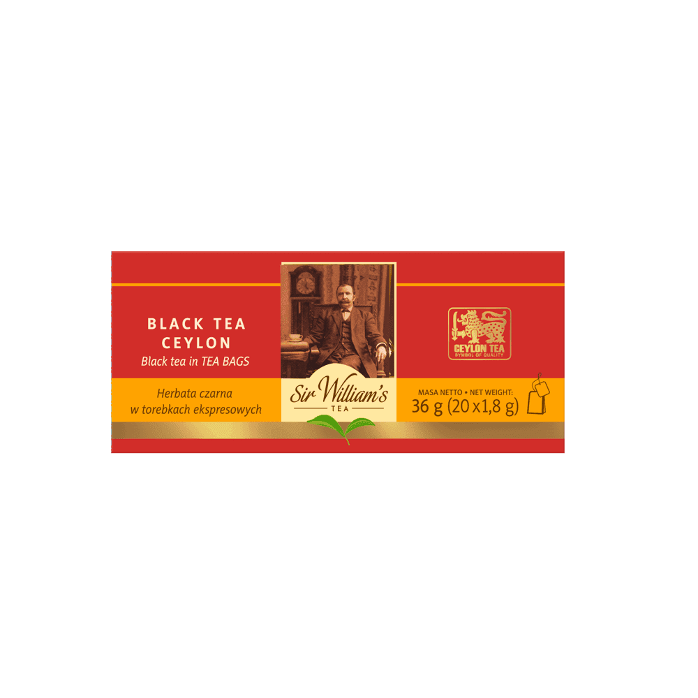 Pakiet 6x Czarna Herbata Sir William's Tea Ceylon 20 Saszetek