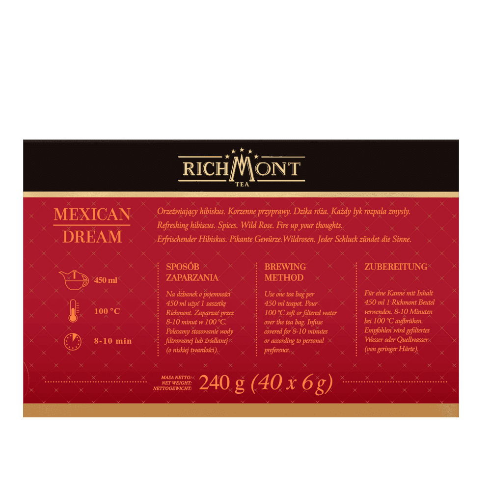 Owocowo-Ziołowa Herbatka Richmont Mexican Dream 40 Saszetek