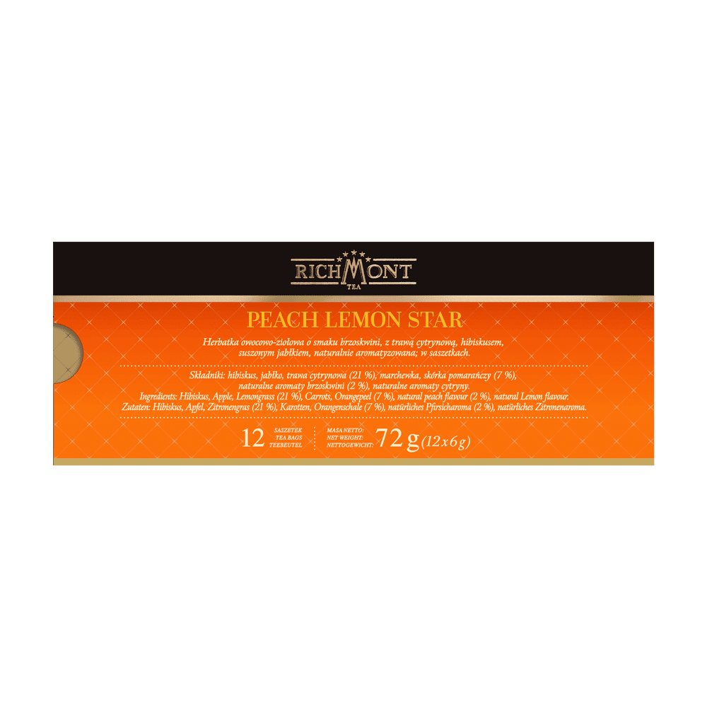 Zestaw Richmont Peach Lemon 12 Saszetek + Szklanka Richmont Ice