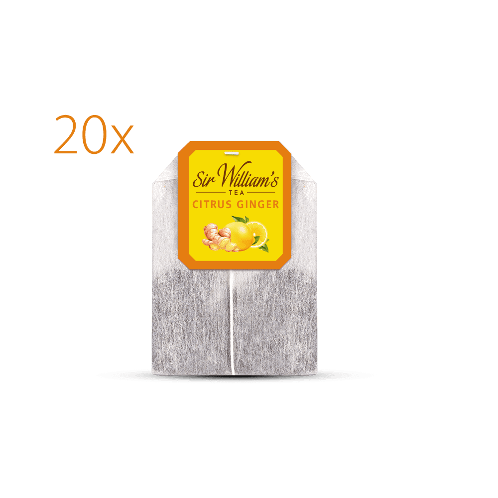 Pakiet 6x Owocowo-ziołowa Herbatka Sir William's Tea Citrus Ginger 20 Saszetek