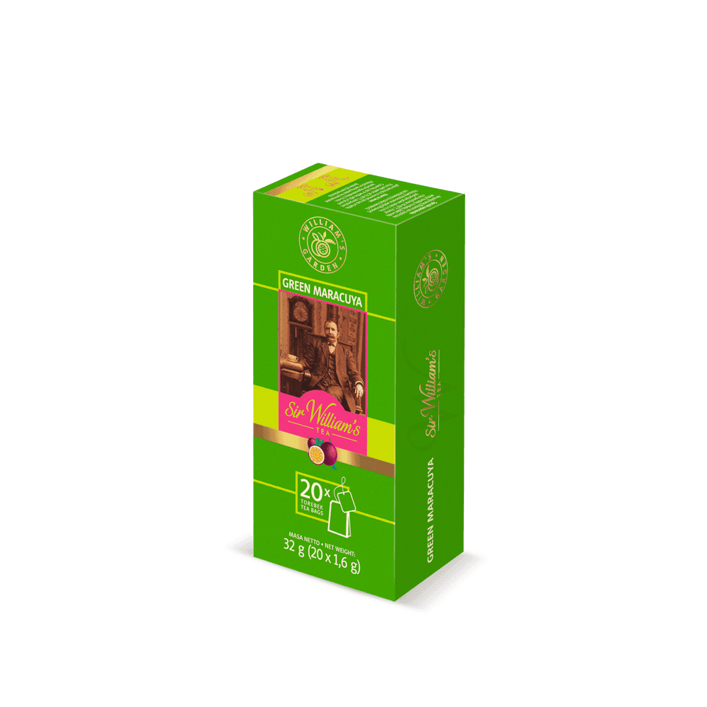 Pakiet 6x Zielona Herbata Sir William’s Tea Green Maracuja 20 Saszetek