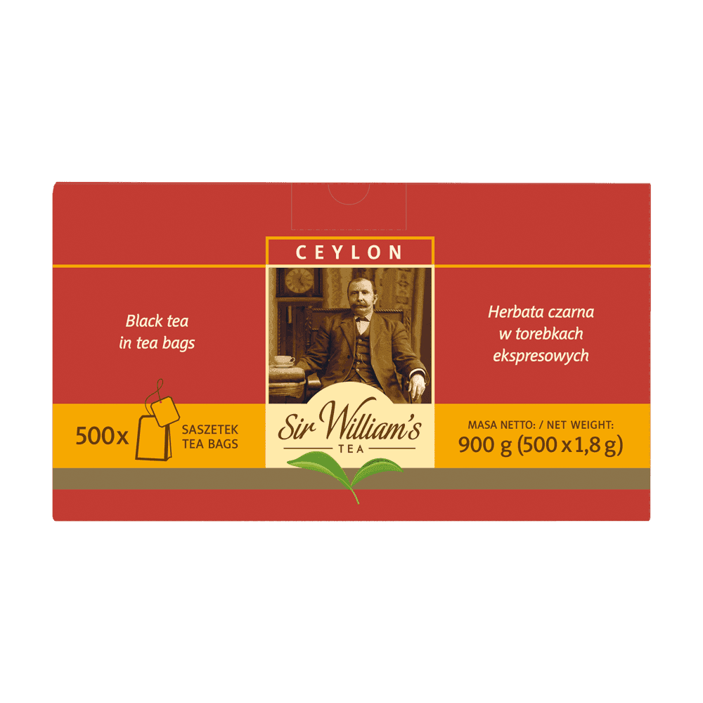 Pakiet 3x Herbata Sir William's Ceylon Black Tea 500 Saszetek