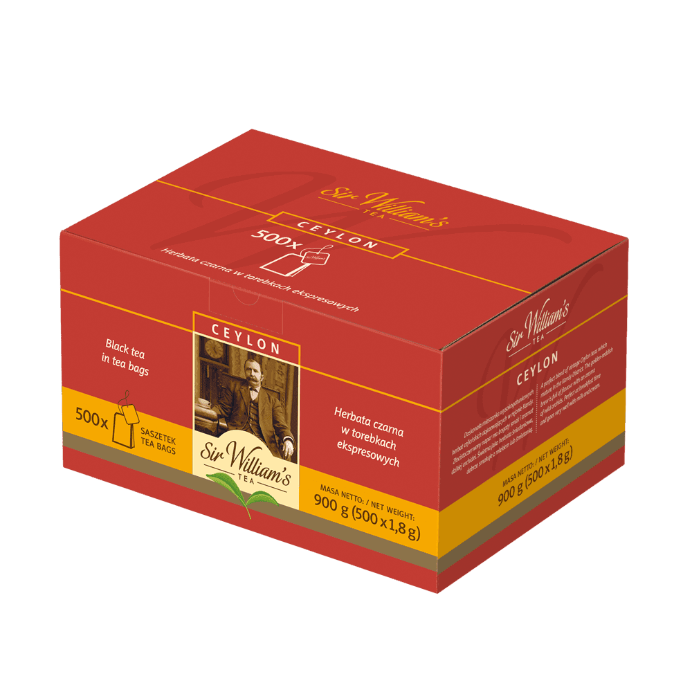 Pakiet 3x Herbata Sir William's Ceylon Black Tea 500 Saszetek