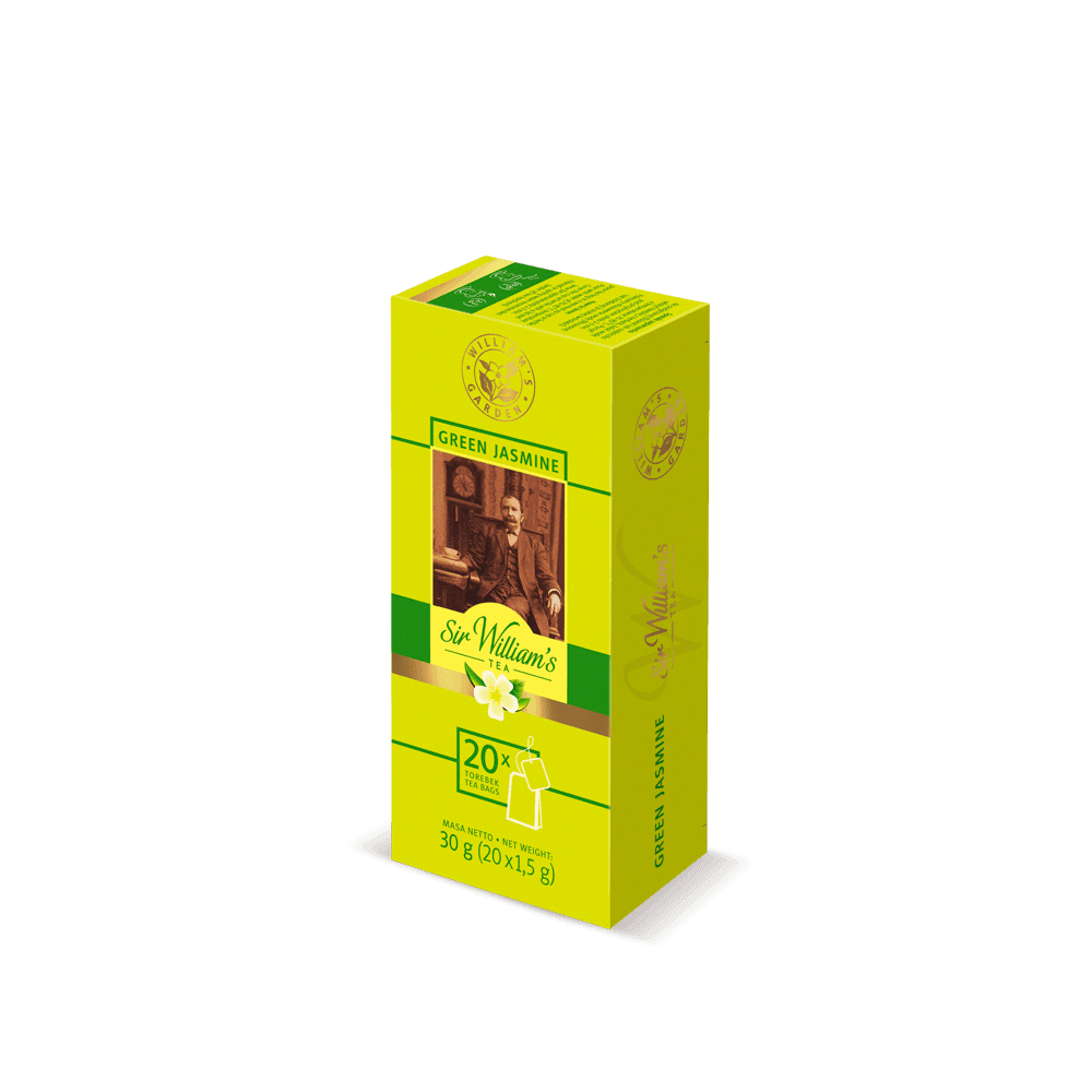 Pakiet 6x Zielona Herbata Jaśminowa Sir William's Tea Green Jasmine 20 Saszetek