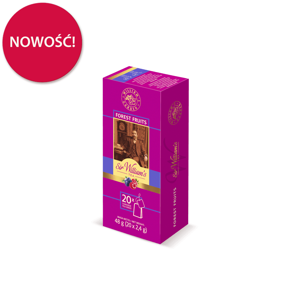 Pakiet 6x Owocowo-Ziołowa Herbatka Sir William’s Tea Forest Fruits 20 Saszetek