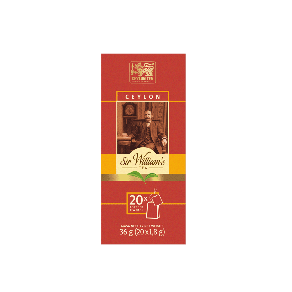 Pakiet 6x Czarna Herbata Sir William's Tea Ceylon 20 Saszetek