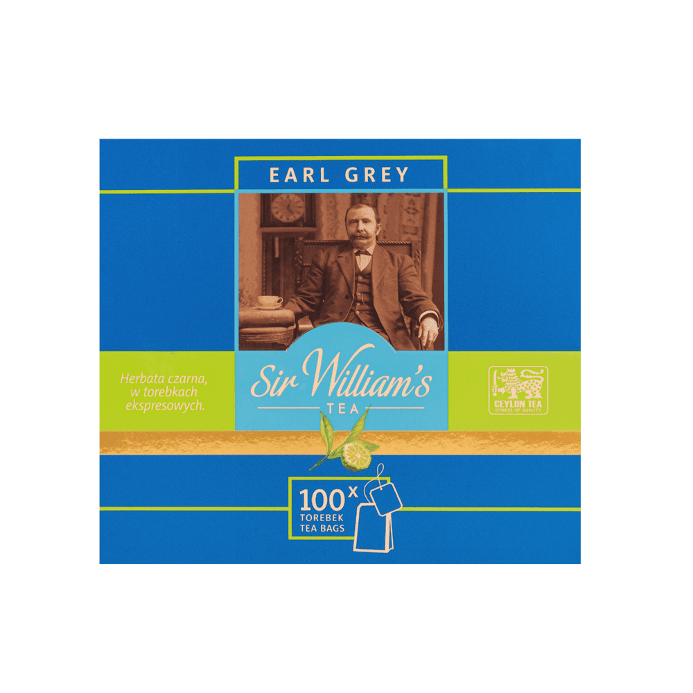 Herbata Czarna Sir William's Tea Earl Grey 100 Saszetek