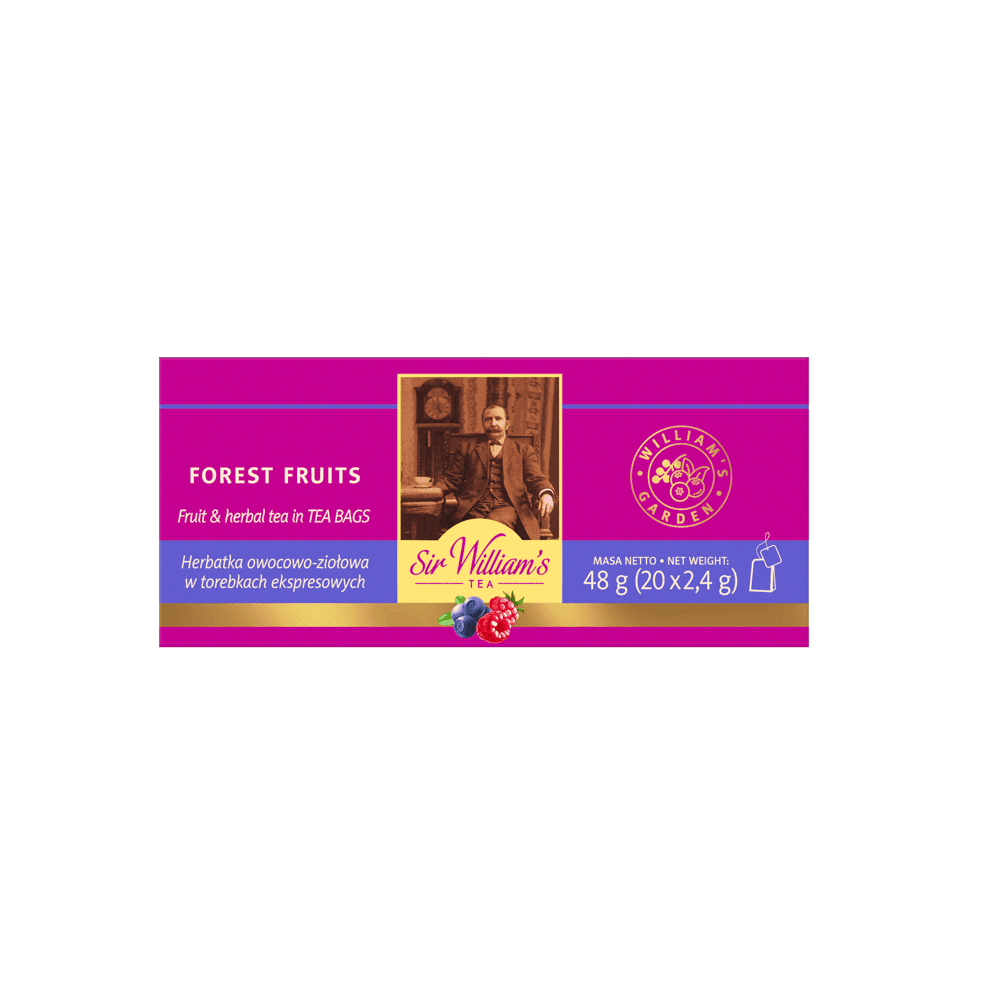 Pakiet 6x Owocowo-Ziołowa Herbatka Sir William’s Tea Forest Fruits 20 Saszetek