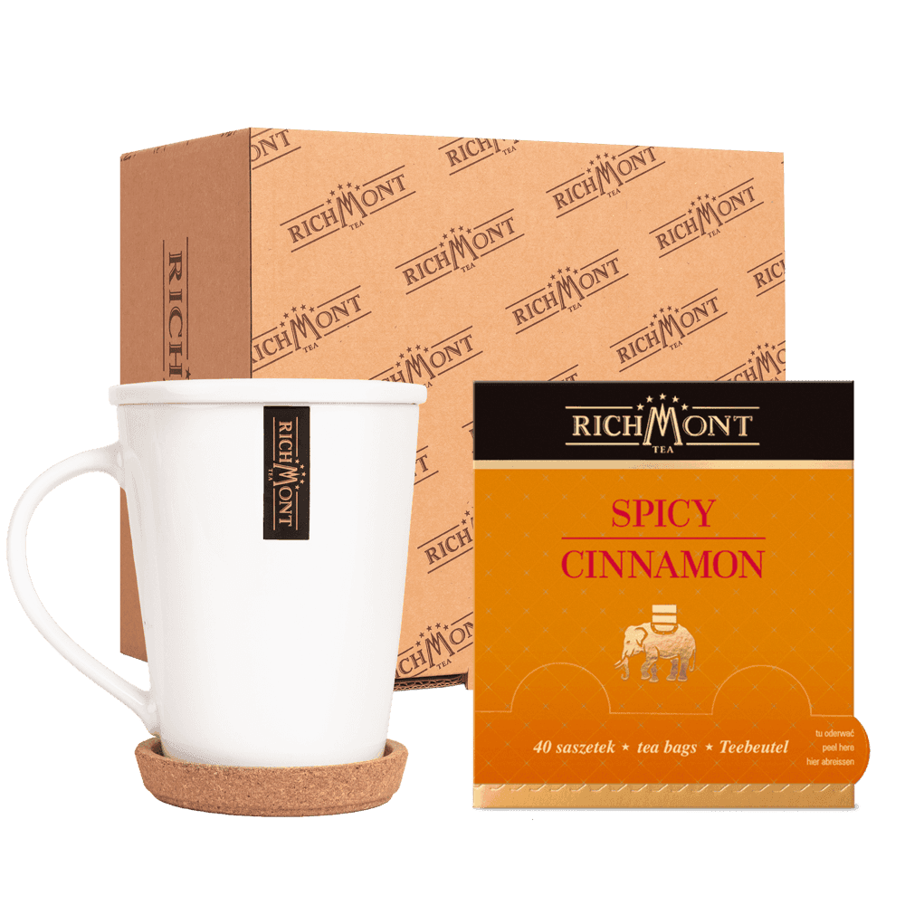 Herbatka Richmont Spicy Cinnamon 40 Saszetek z Zestawem do Celebracji Herbaty Richmont