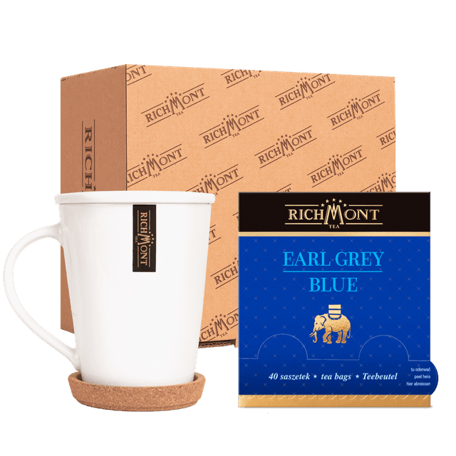Herbata Richmont Earl Grey Blue 40 Saszetek z Zestawem do Celebracji Herbaty Richmont