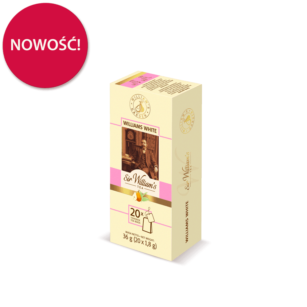 Pakiet 6x Biała Herbata Sir William's Tea Williams White 20 Saszetek