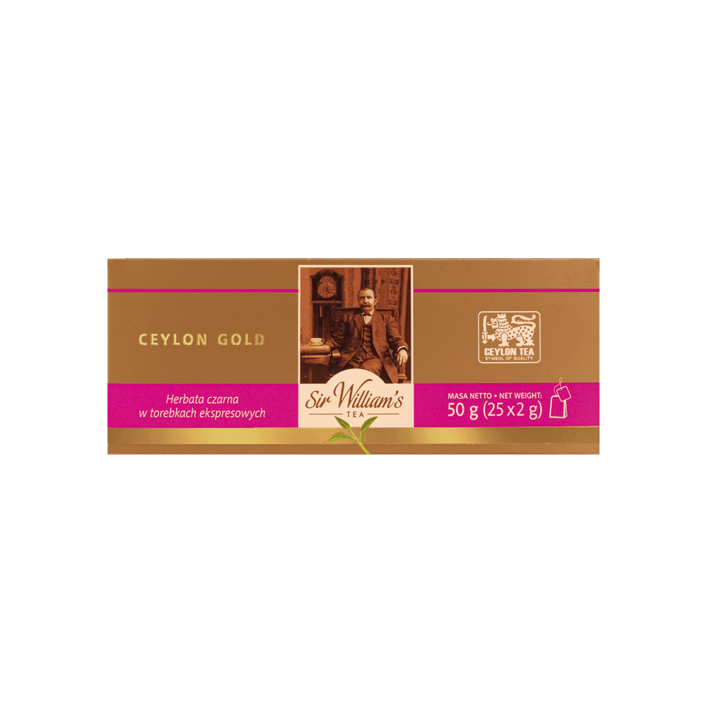 Czarna Herbata Sir William's Tea Ceylon Gold 25 Saszetek