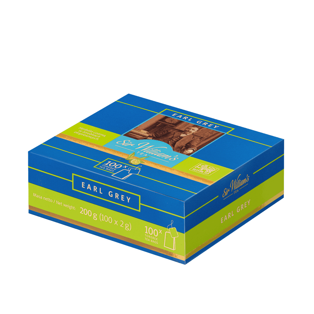 Herbata Czarna Sir William's Tea Earl Grey 100 Saszetek