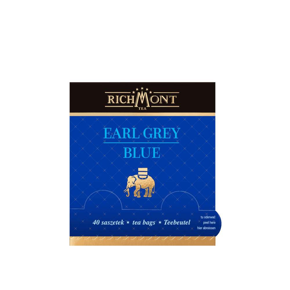 Herbata Richmont Earl Grey Blue 40 Saszetek z Zestawem do Celebracji Herbaty Richmont