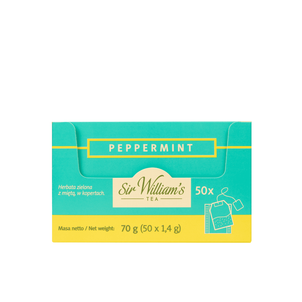 Zielona Herbata Sir William’s Tea Peppermint 50 Saszetek 