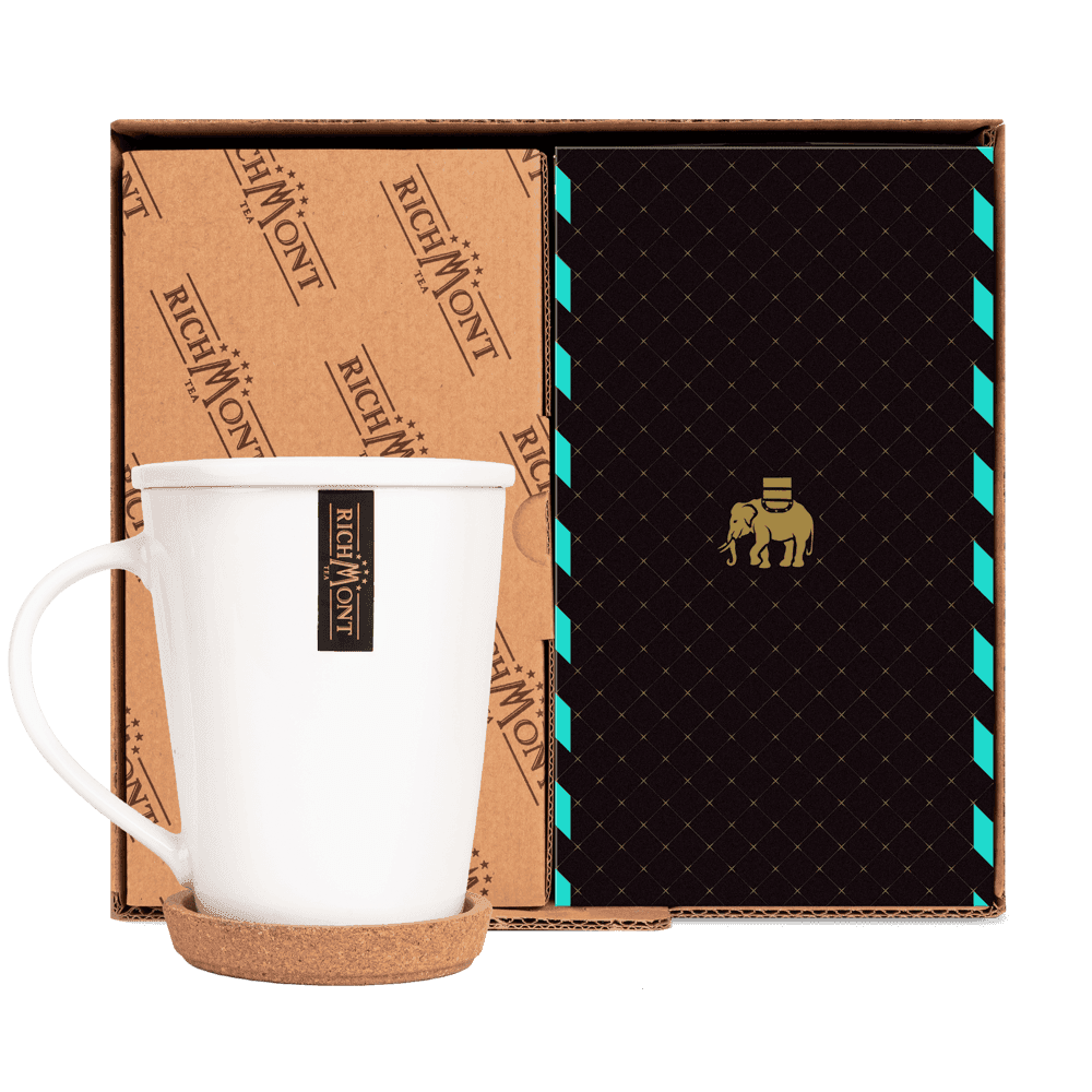 Herbata Richmont Peppermint Green 40 Saszetek z Zestawem do Celebracji Herbaty Richmont