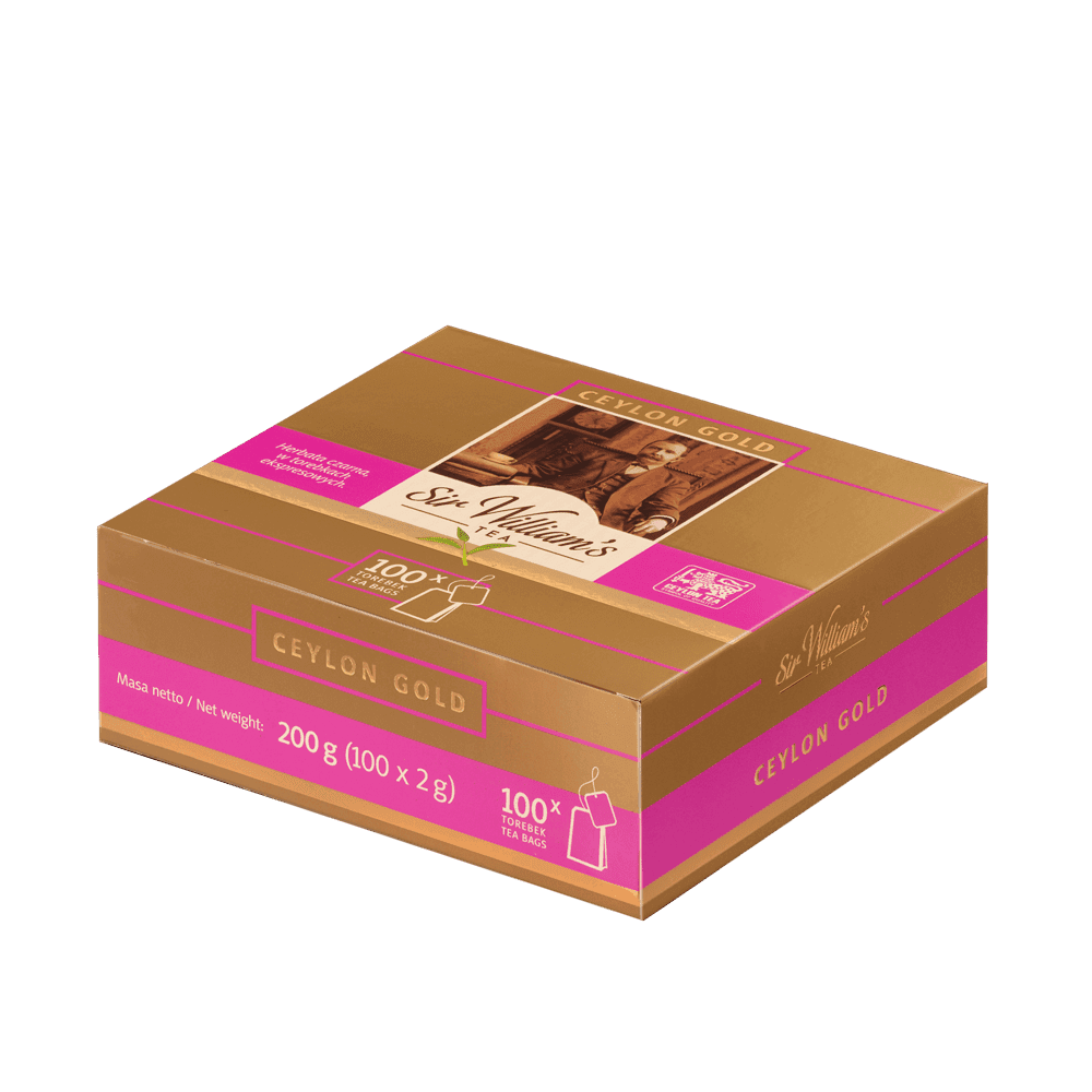 Herbata Czarna Sir William's Tea Ceylon Gold 100 saszetek