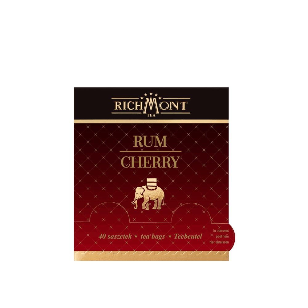 Herbata Richmont Rum Cherry 40 Saszetek z Zestawem do Celebracji Herbaty Richmont