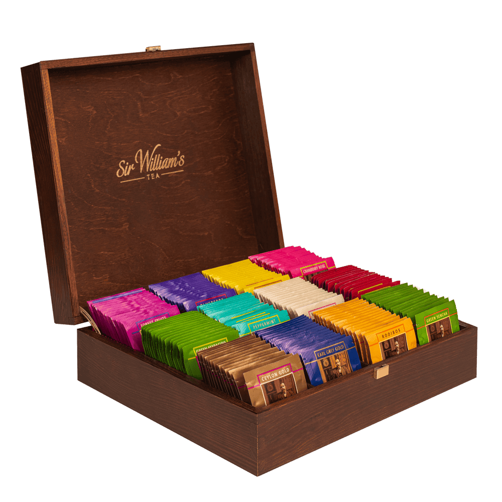 DREWNIANA SKRZYNKA 180 HERBAT SIR WILLIAM’S TEA