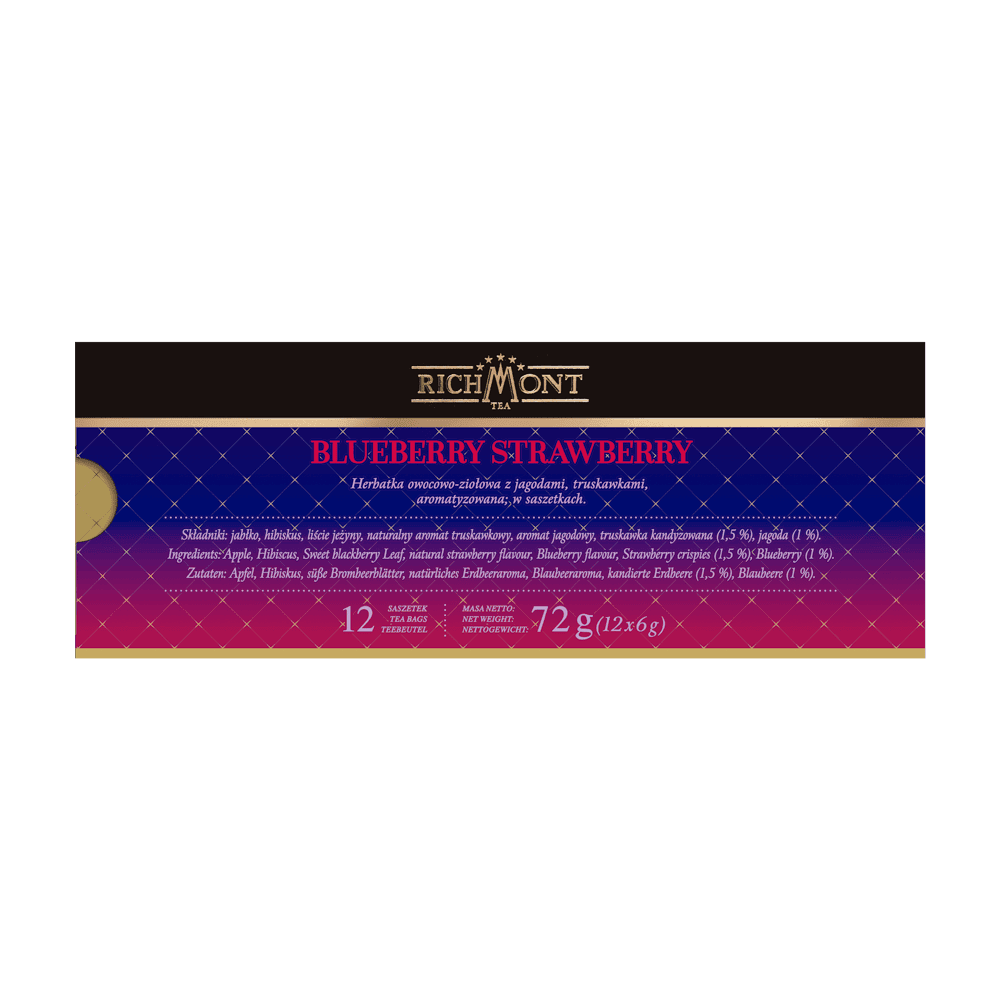Zestaw Richmont Blueberry Strawberry 12 Saszetek + Szklanka Richmont Ice